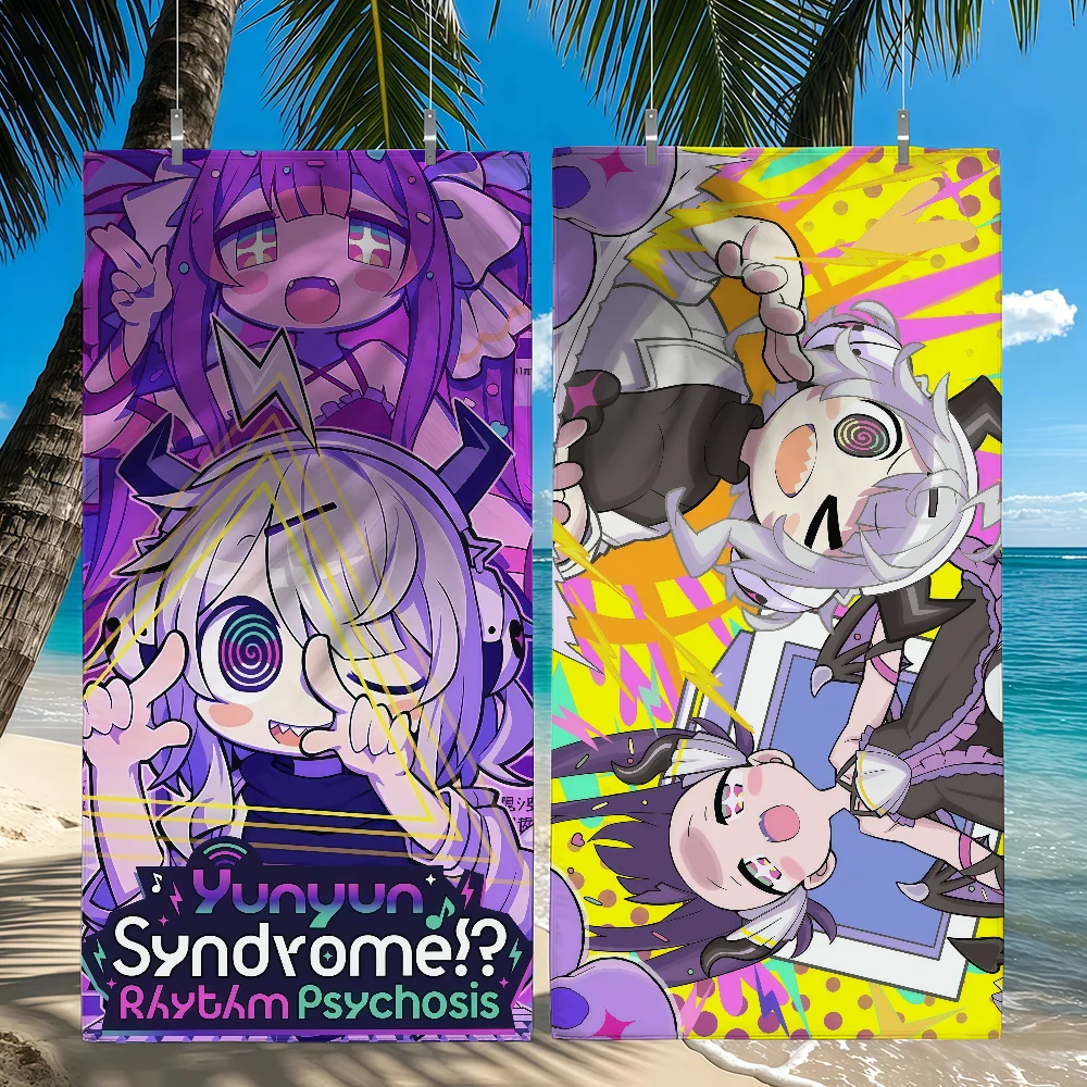 Toallas de playa de secado rápido Game Y-Yunyun Syndrome, adecuadas para piscinas, camping, yoga y el gimnasio