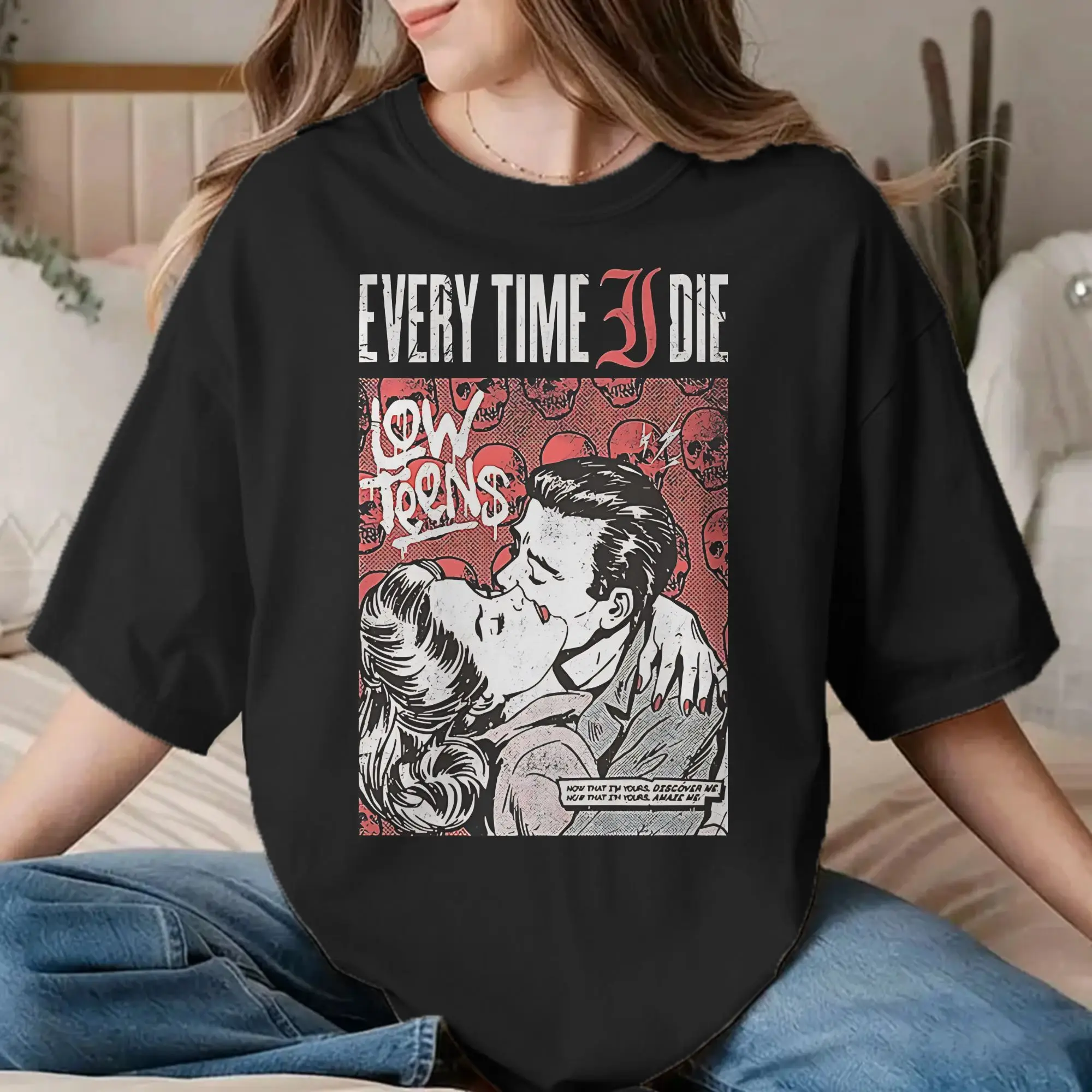 Men Women T-Shirt Every Time I Die Halloween Funny 100% Cotton Tees Short Sleeve  T Shirt Crewneck Tops Plus Size