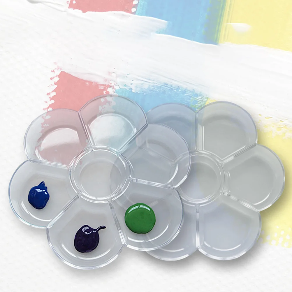 

3Pcs Transparent Plastic Paint Trays Round Palettes for Mixing Pigments Art Students Artists Portable Sketching Painting Craft