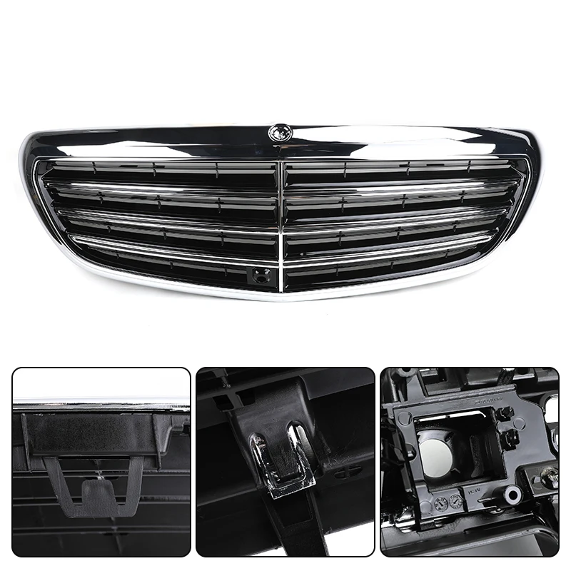 With Camera Hole Plastic Car Front Radiator Grille for Mercedess Benzs E-CLASS W213 E200 E300 E400 E450