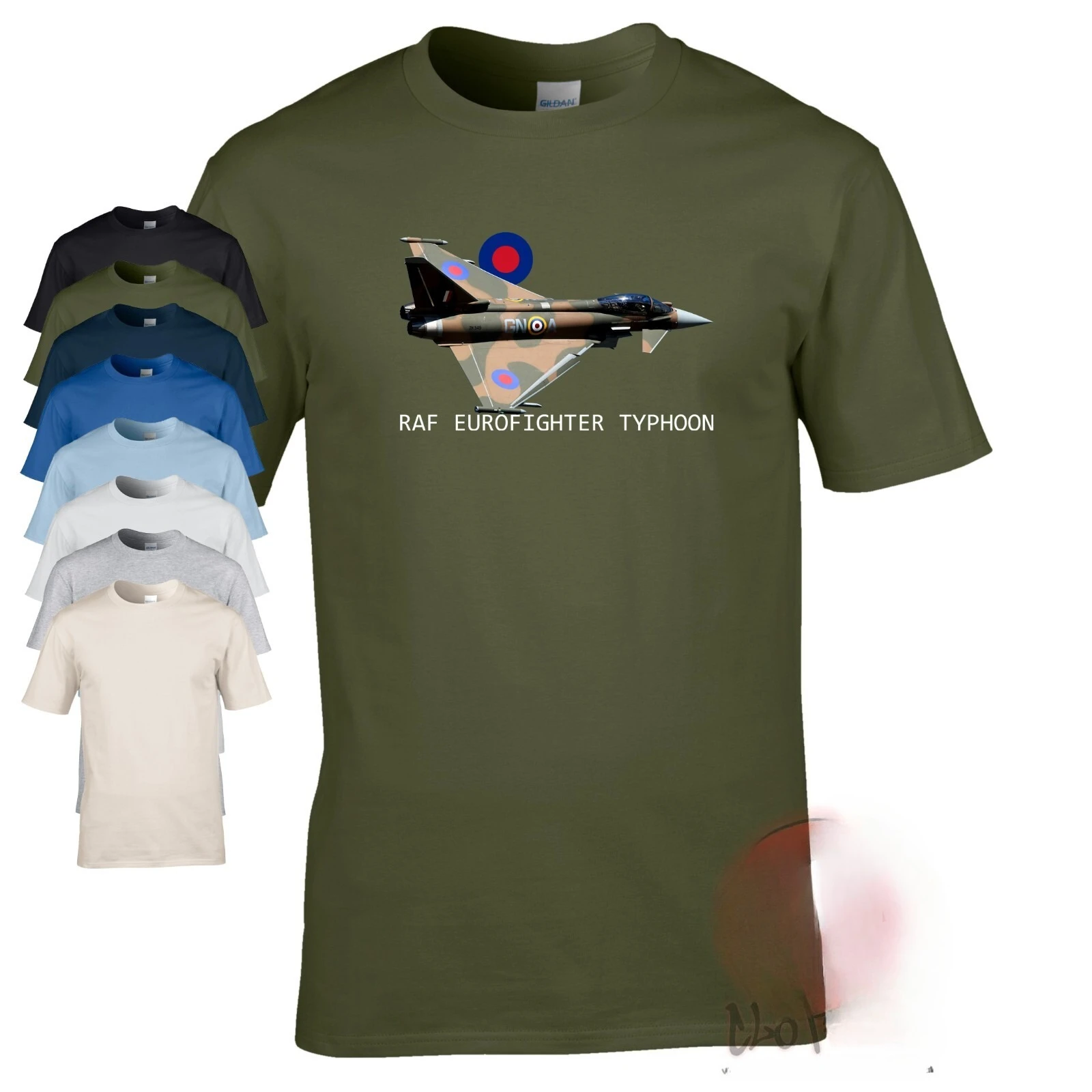 

Футболка RAF Eurofighter Typhoon Aircraft, Великобритания, повседневная футболка с короткими рукавами, 100% хлопок, Shift