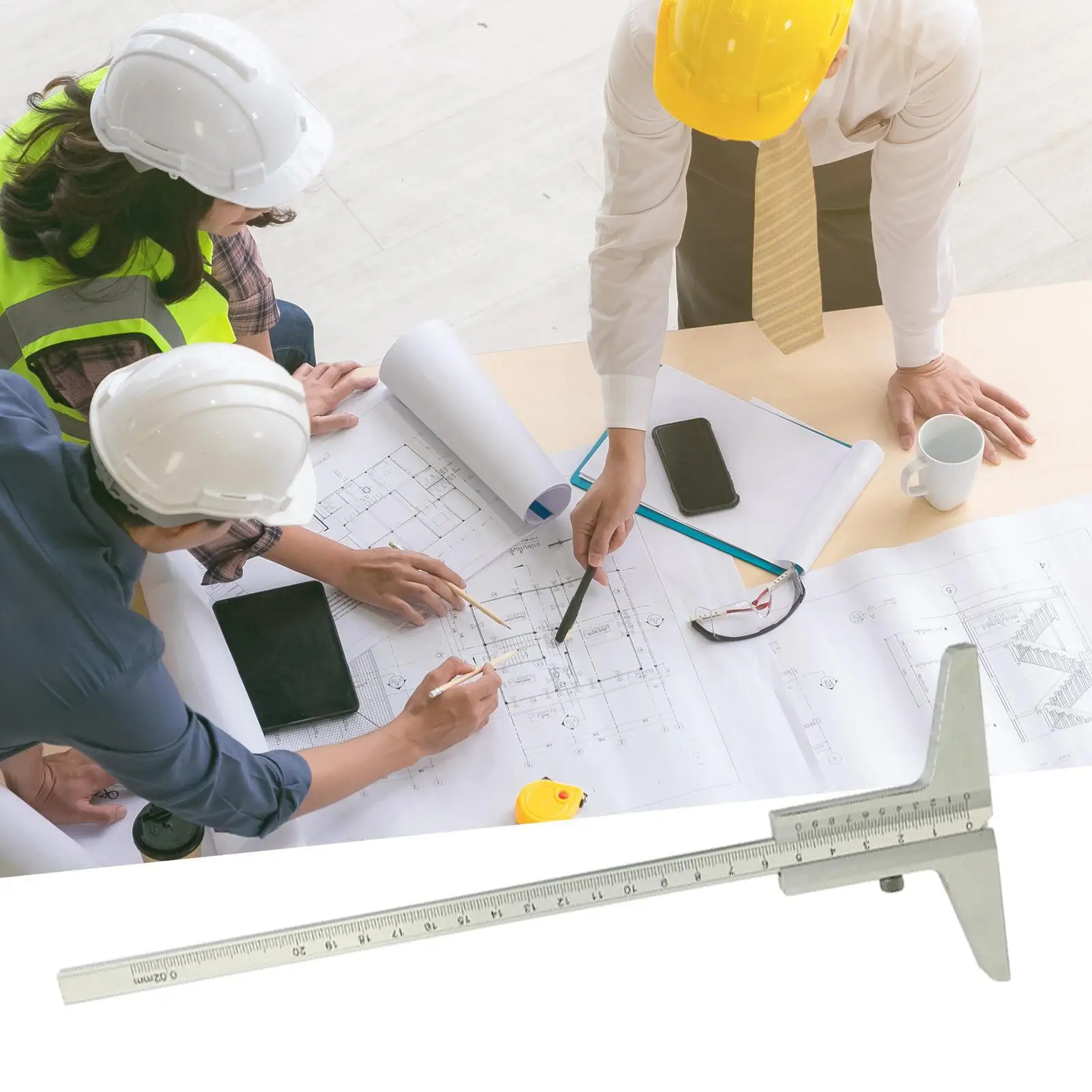 Vernier Calipers Aluminum Alloy DIY Woodworking Measurement Ruler Vernier Calipers Electronics Ruler For Hardware Molds Auto