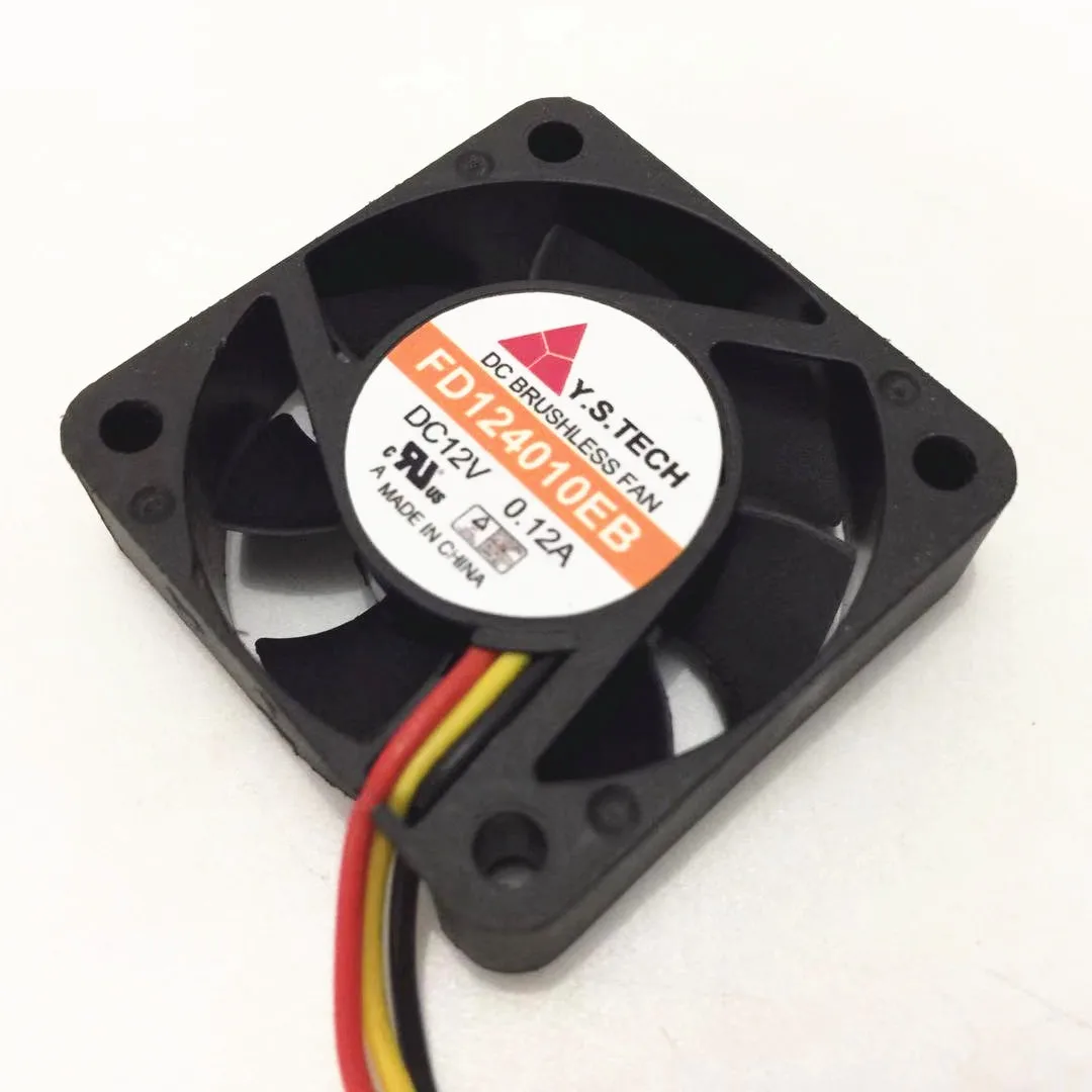 

Y.S.TECH FD124010EB DC 12V 0.12A 3-Wire 40x40x10mm Server Cooling Fan