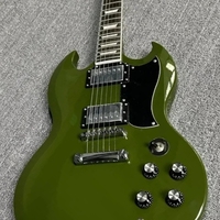 Free Shipping SG Retro Green Rosewood Neck Mahogany Body Comfortable Playing Feel Rich Sound Solo Blues Jazz Pop Electric Guitar