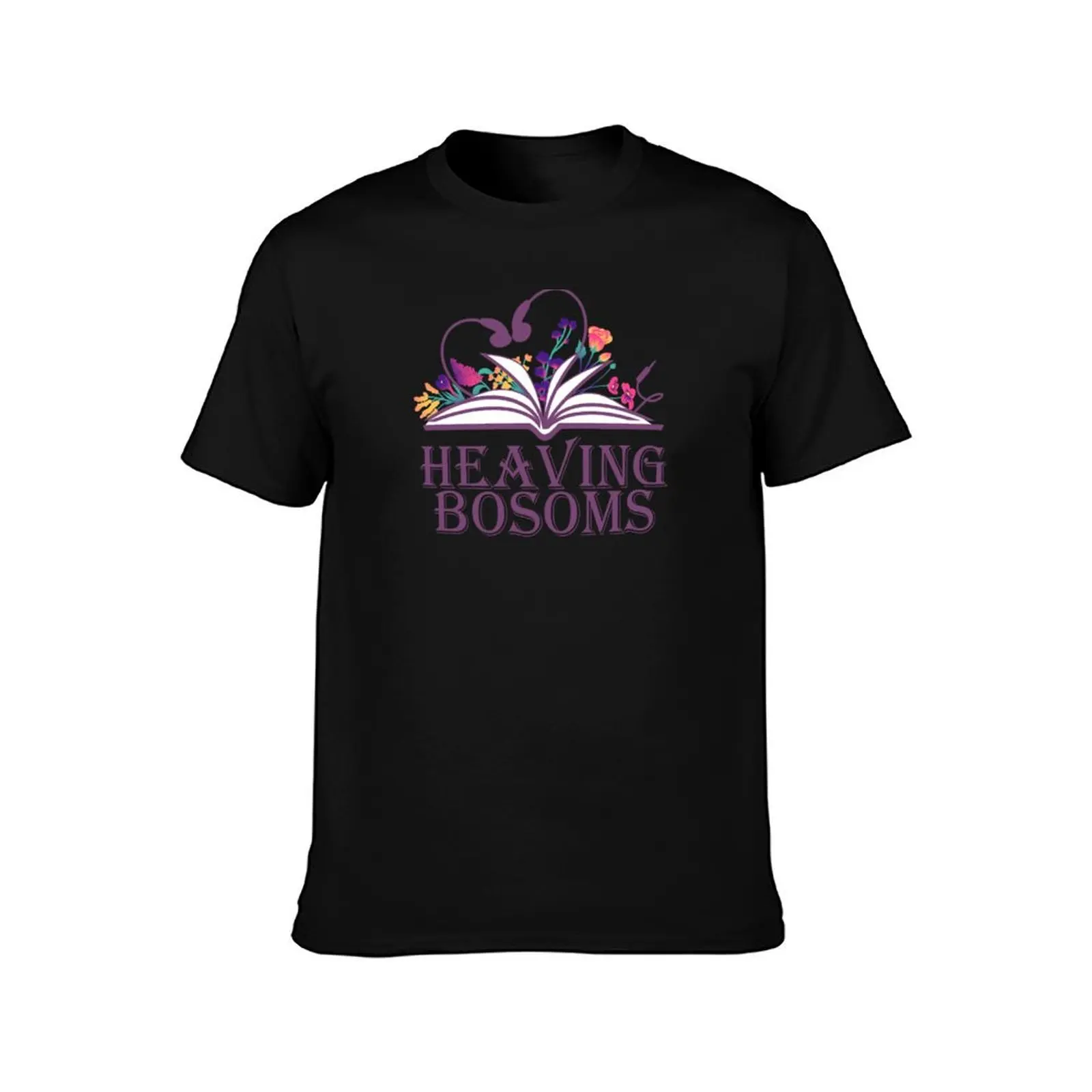 Heaving Bosoms Floral Logo T-Shirt quick drying vintage graphic tee mens big and tall t shirts