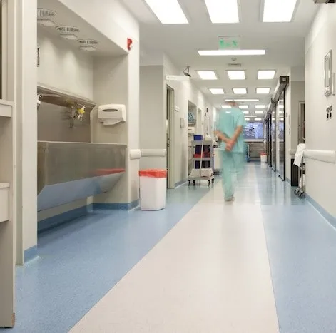 Plastic Homogeneous PVC Vinyl Floor Covering Roll Indoor Antibacterial for clinic healthcare nursing Home
