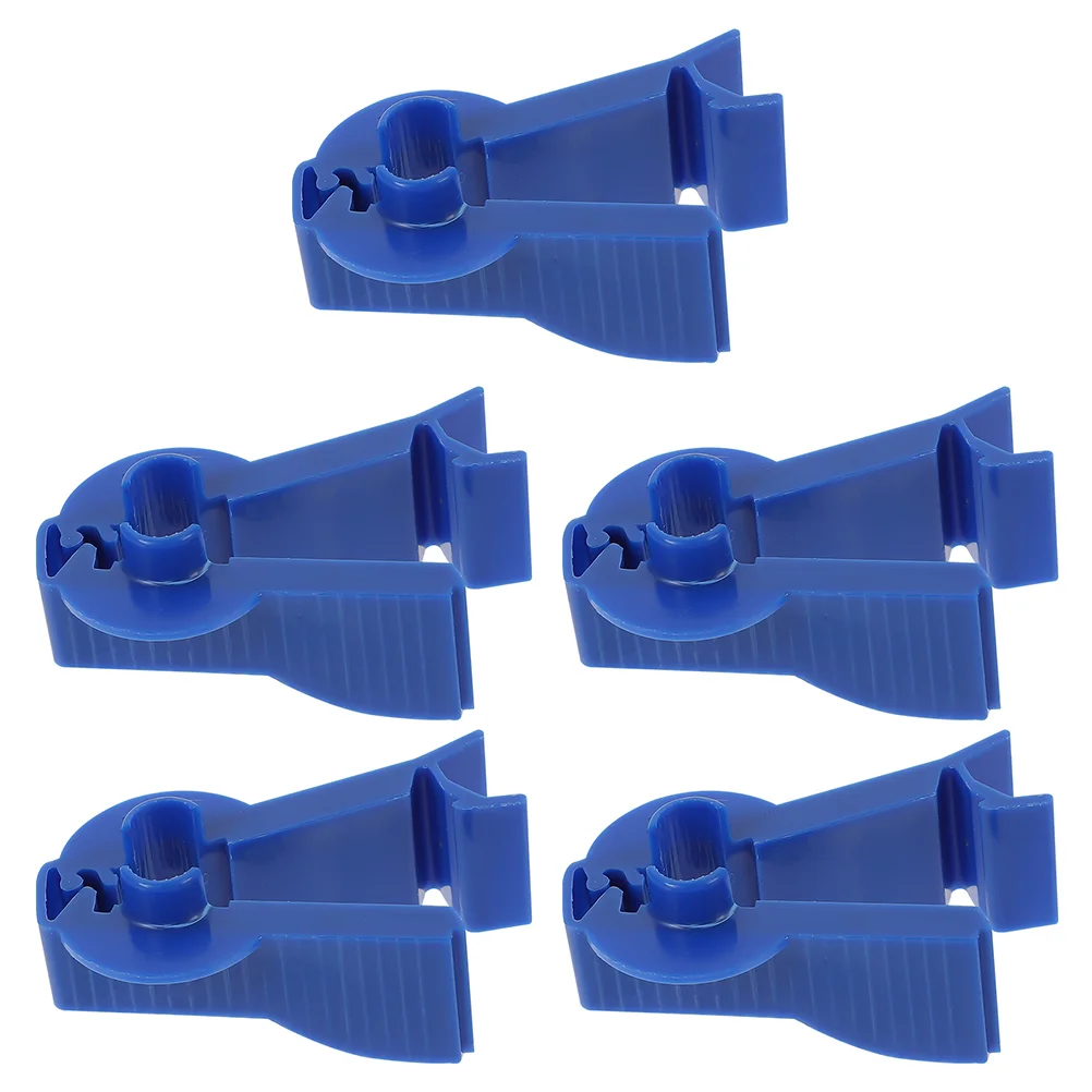 5 Pcs Permeable Pipe Clamp Dialysis Tubing Closure Clamps Blue Practical Peritoneal Clips Control Supply