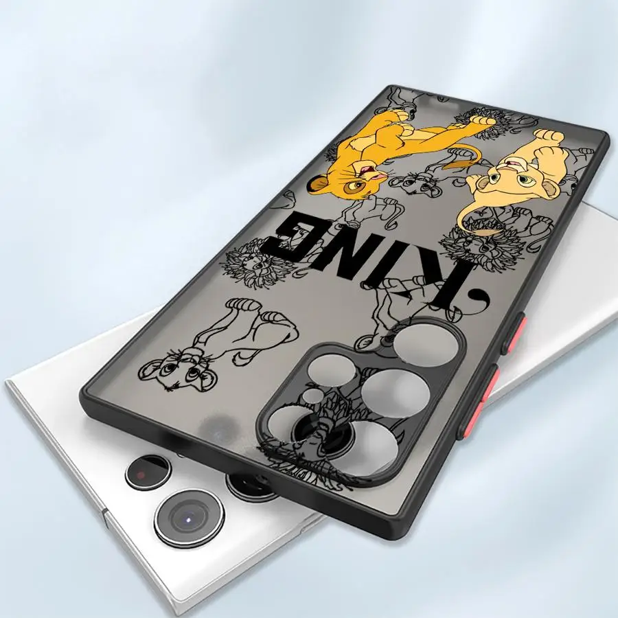 Case for Samsung Galaxy S20 S8 S23 Ultra S25 S22 Plus S24 S9 Note 20 10 S21 FE Soft Cover Disney Cute Lion King