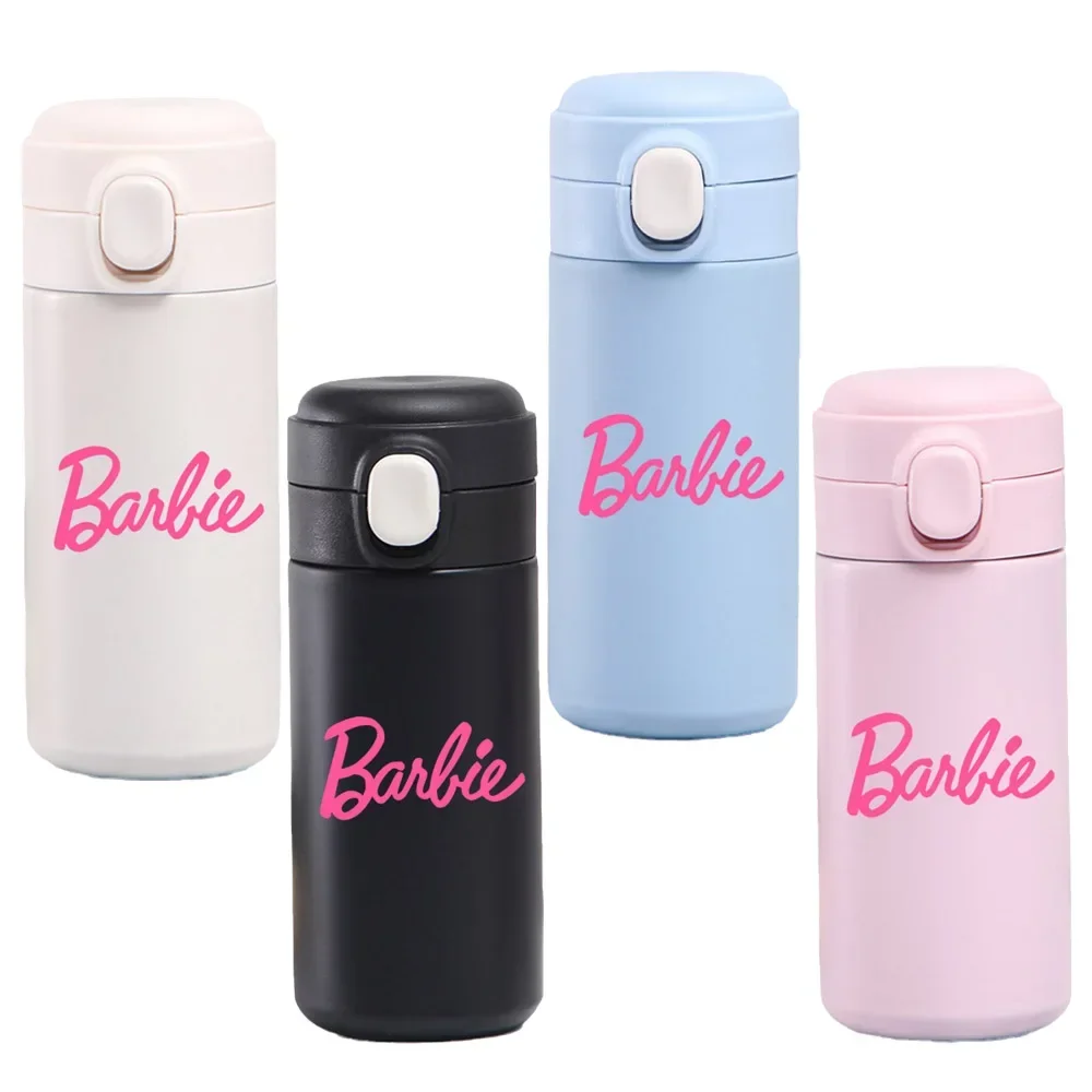 

Barbie Thermos Cup Pea Cute Compact Water Coffee Drinks Juice Double-layer Vacuum Portable Bouncing Lid Thermos Cup Girl Gifts