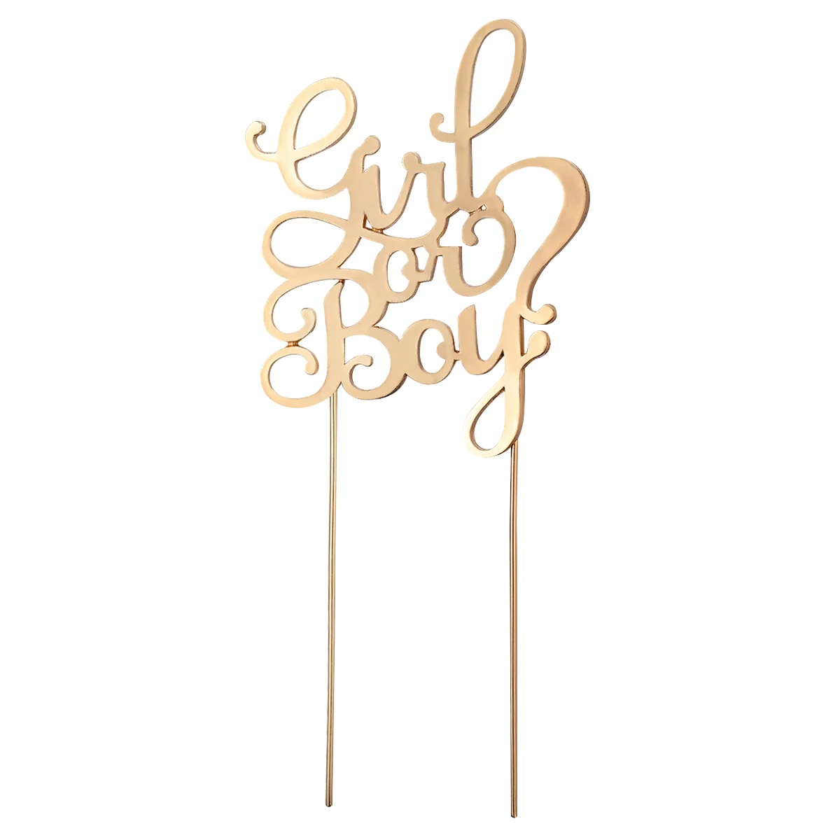 

Baby Birthday Cake Topper Girl Boy Gold Plated Alloy Reusable Elegant for Party Banquet Anniversary Decorations