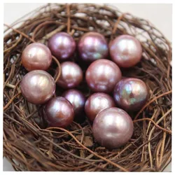Natural freshwater pearl loose beads Strong light non-porous near round pearls Used in DIY bracelet necklace jewelry accessories