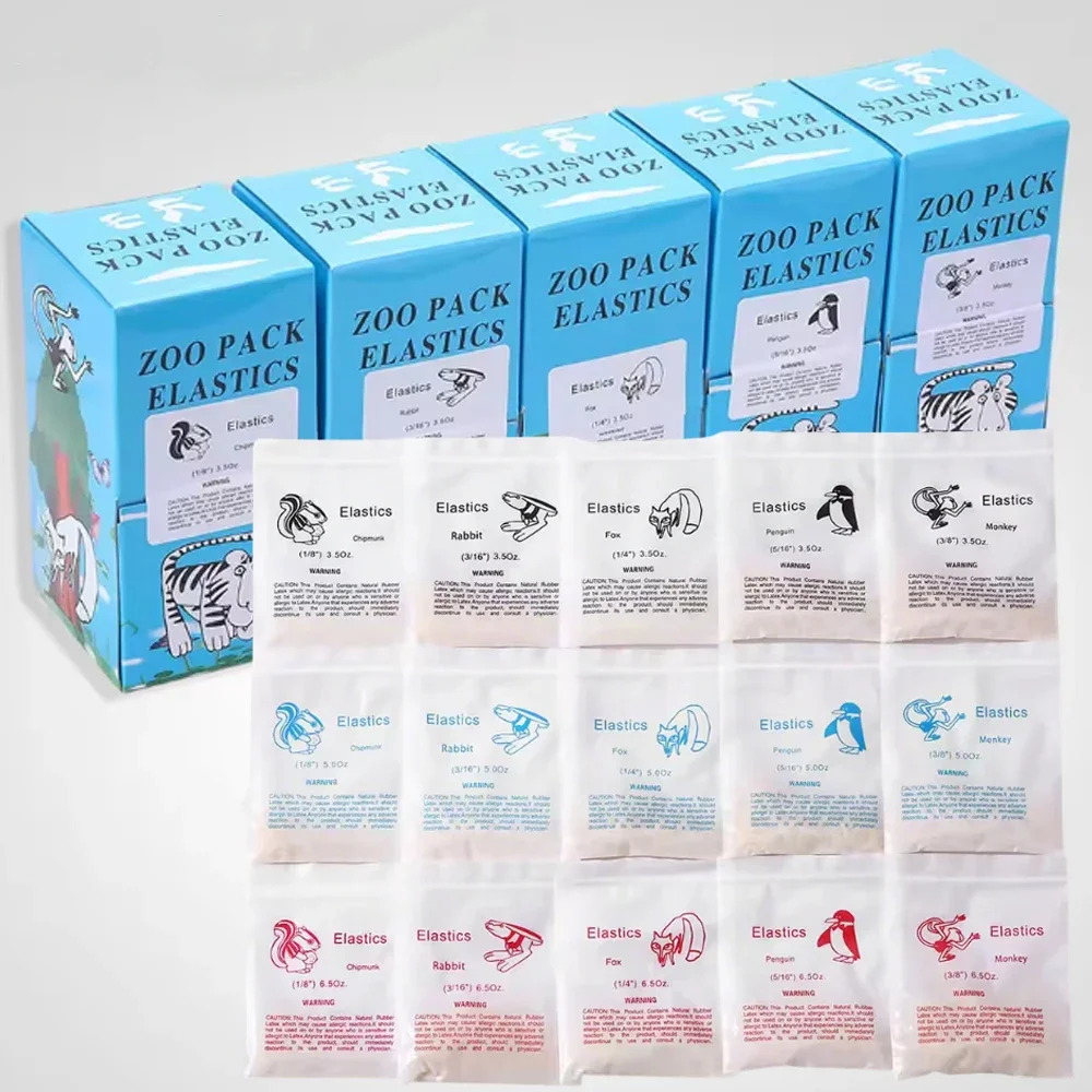 

5000 шт., стоматологические ортодонтические резинки, латексные брекеты, пакет Force Zoo, высокое качество, 3,5, 5,0, 6,5 унций, набор