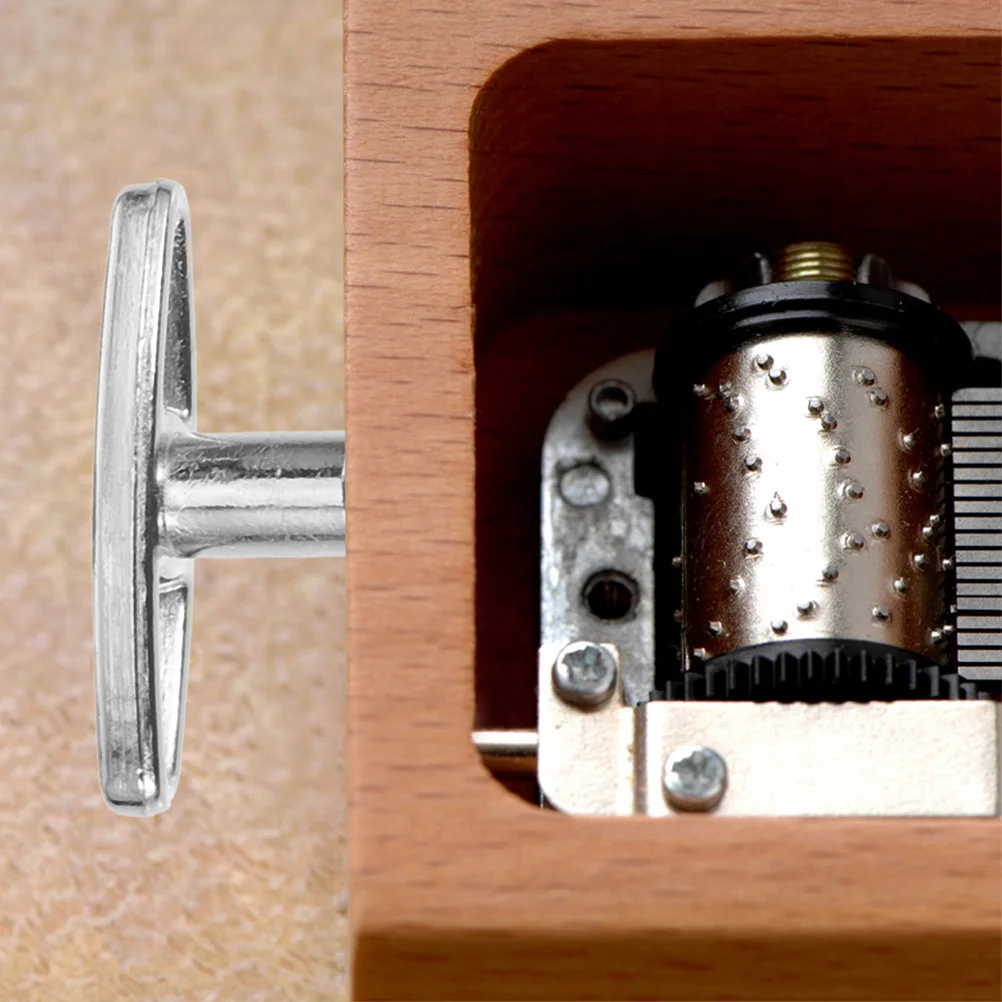 

6Pcs Wind Up Music Box Mechanism with Adjustable Keys and Knobs for Smooth Operation Music Box Mechanism Set