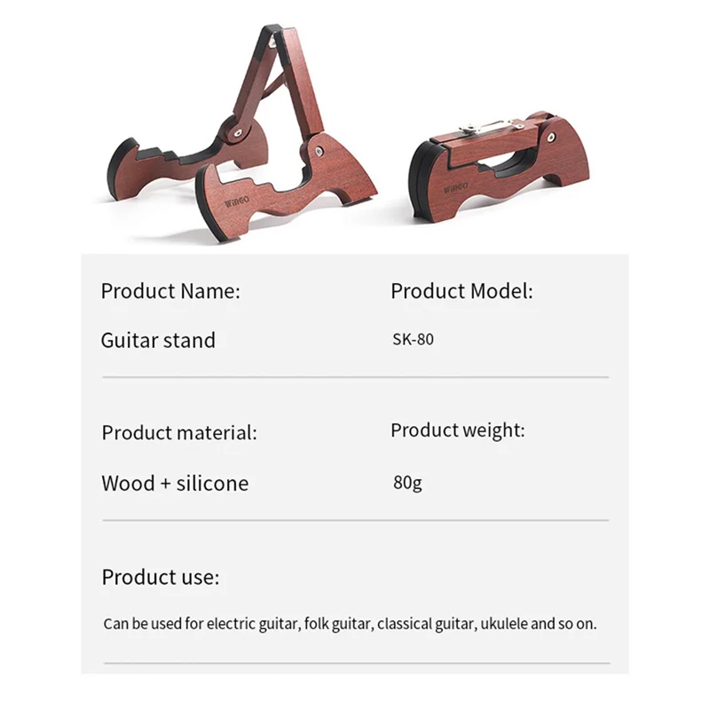 

Portable Wooden Holder Stand Foldable Stand For Folk Classical Acoustic Guitar Portable String Instrument Stand