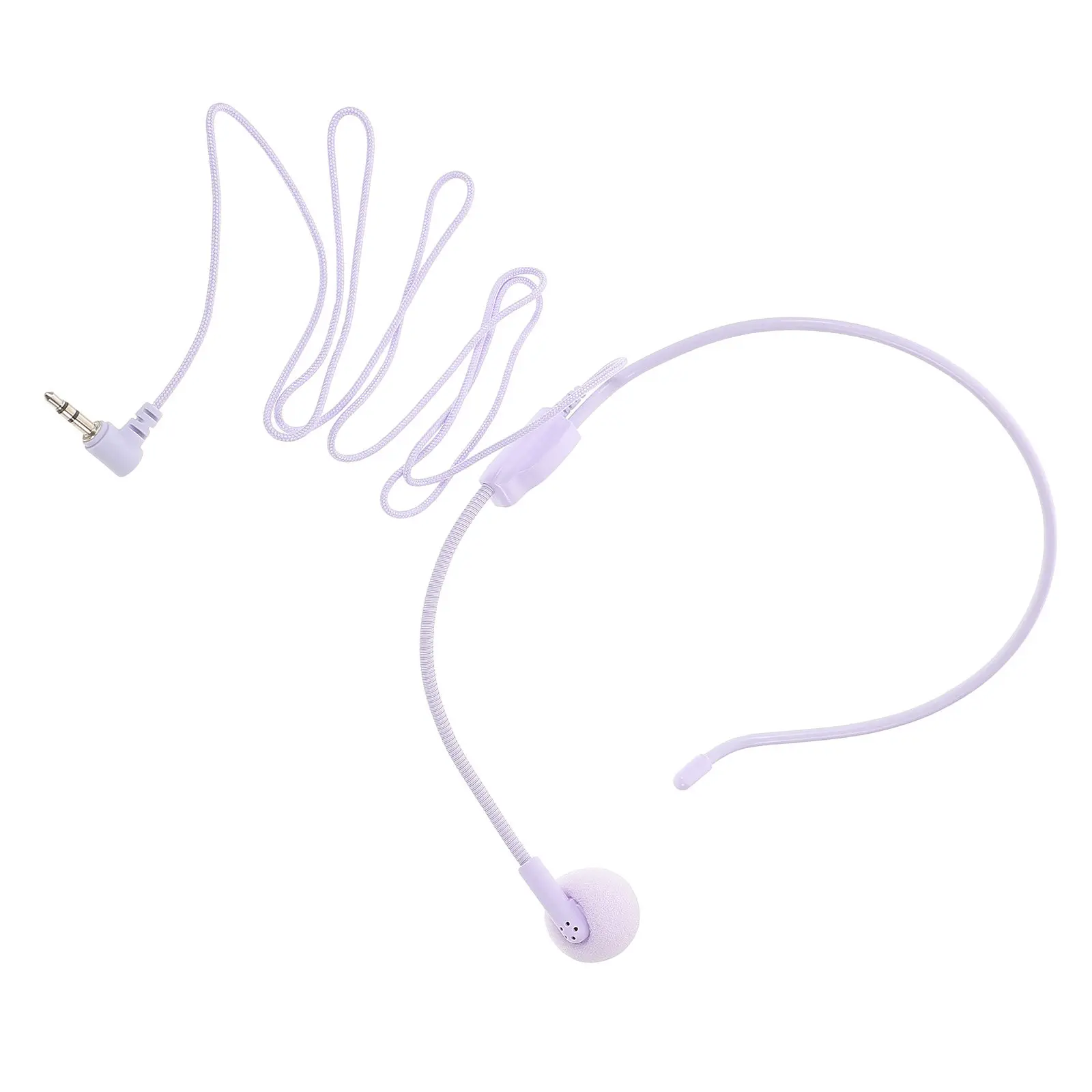 Purple Ear-Hanging Wired Headset Microphone Instrument Pickup Lavalier Mic Anti-Feedback Voice Amplifier for Musical Performance