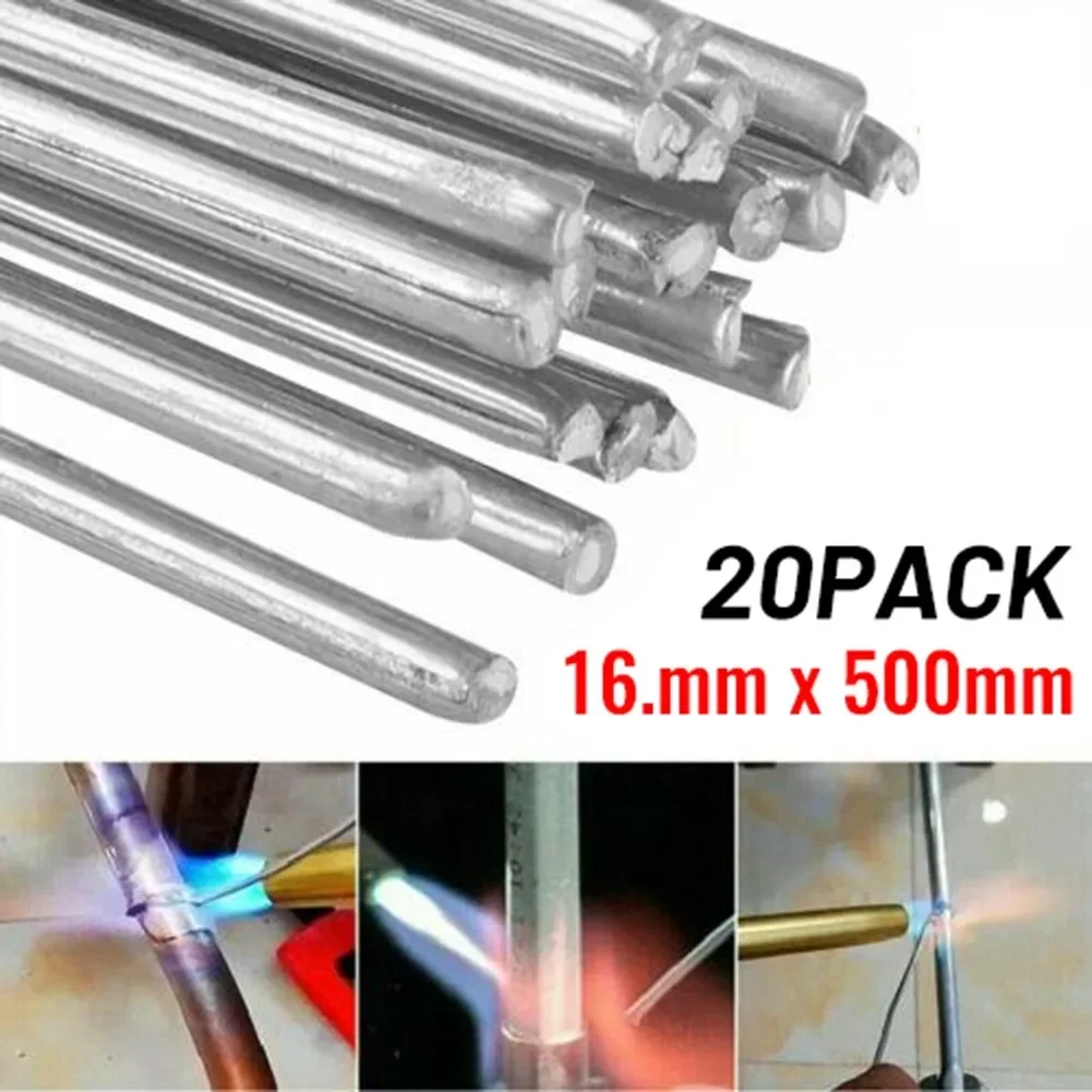 Easy & Convenient Aluminum Brazing Solution 20 Flux Brazing Repair Rods Suitable for Connection with Aluminum Bus