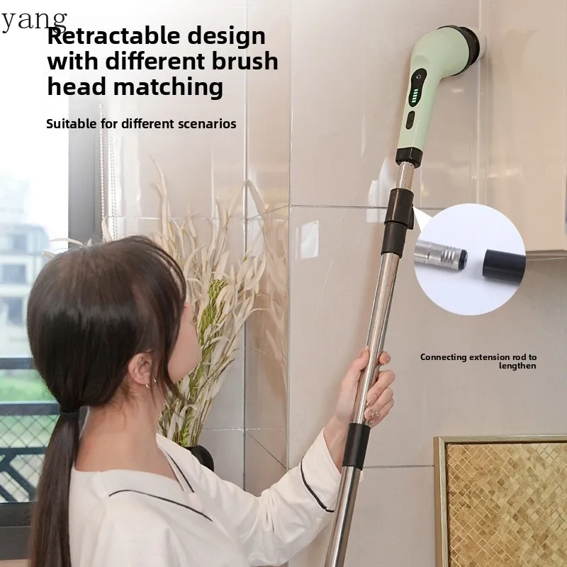 LMM Multifunctional Cleaning Brush Household Kitchen Bathroom Glass Length Dual Use