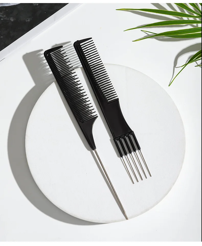 1PC Professional Hair Tail Comb Salon Cut Comb Styling Stainless Steel Spiked Salon Hair Care Styling Tool Accessories