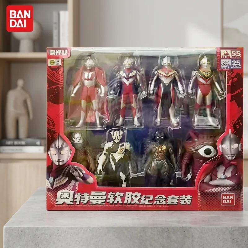 

Bandai Ultraman Action Figure Set Soft Vinyl Heroes and Monsters Collectible Toys for Kids Bandai Official Ultraman Soft