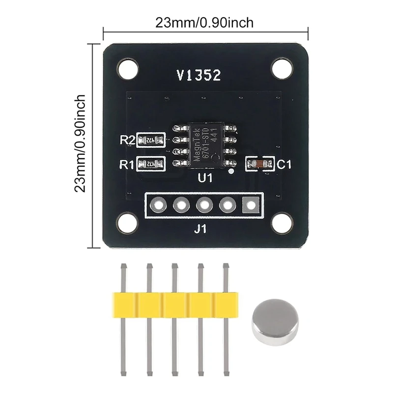 4pcs MT6701 Magnetic Encoder Magnetic Induction Angle Measurement Sensor Module 3.3V 14bit High Replace AS5600-A21R