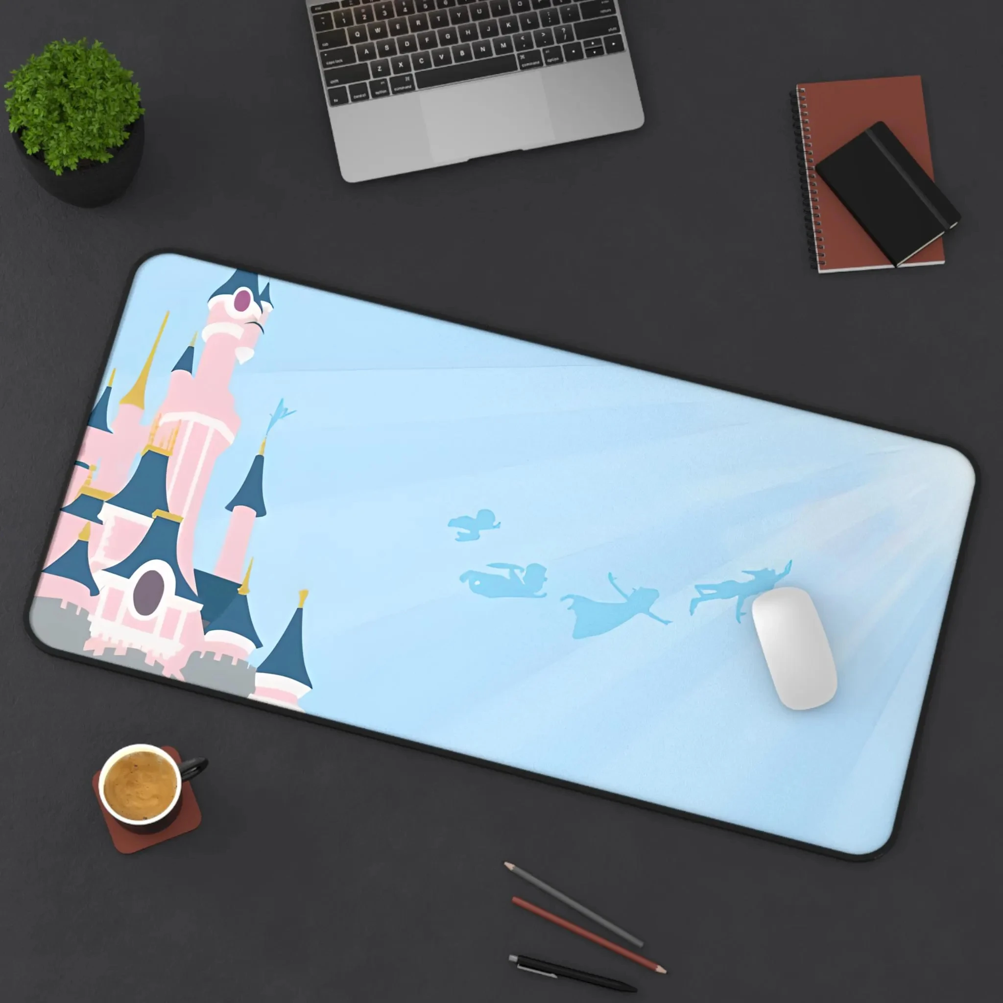 سجادة مكتب ديزني بيتر بان، لوحة ماوس كاسل، ديكور مكتب الحكاية الخيالية، ملحقات الألعاب، هدية للحلمين