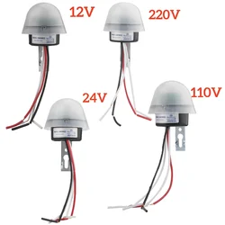 AS-20 DC 12/24V AC 110V 220V interruptor de foto automático sensible al agua, fotocélula de encendido/apagado, interruptor de luz LED de calle, herramienta de Interruptor de Sensor