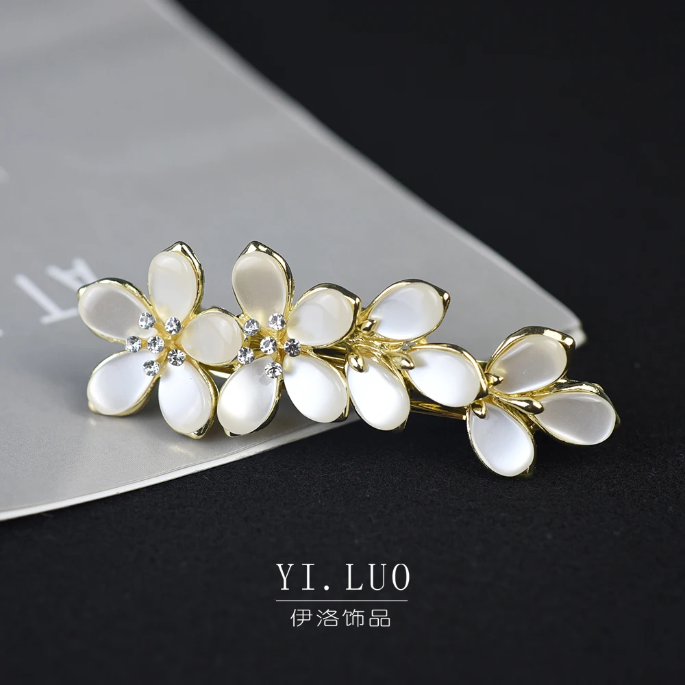 Women Headwear Metal Cute Hair Clip Flower Hair Barrettes barette cheveux femme Fahion Rhinestone Hair Accessories For Women