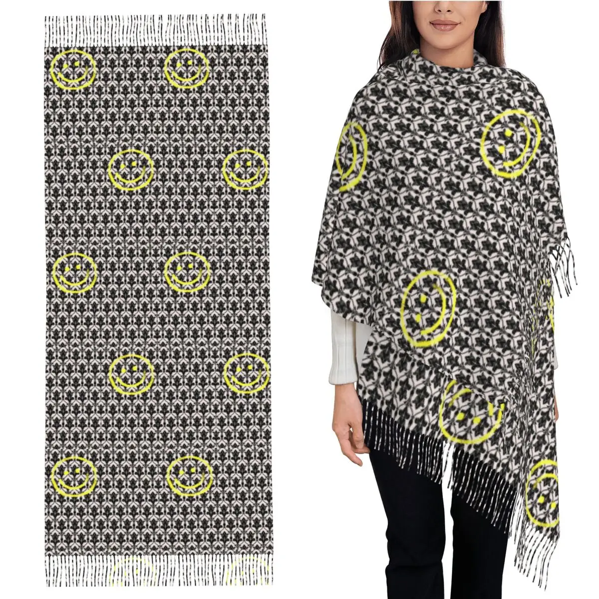 

Sherlock Wallpaper Scarf Tassel Scarves for Women Soft Warm Shawls and Wraps Large Fall Winter Shawl Wrap