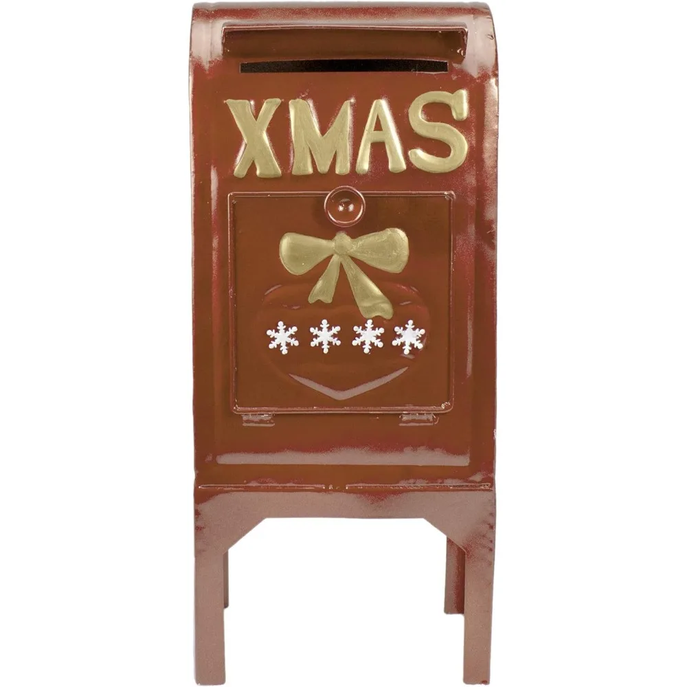 

Northlight Metal Mailbox Christmas Decoration, 16", Orange