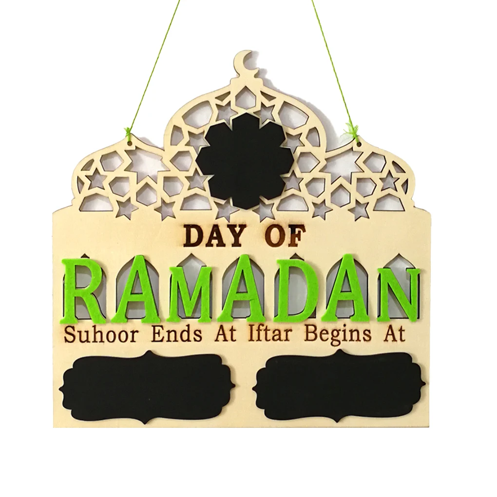 Ramadan Advent Calendar DIY Creative Mini Message Board Natural Wood Manual Solid ple Home Decoration Supplies