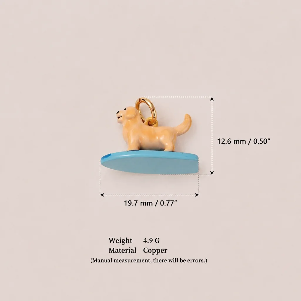 Vielseitige Modische Neue Strand-Surf-Hund Shiba Inu DIY Anhänger Charms für Schmuck – Detail 4
