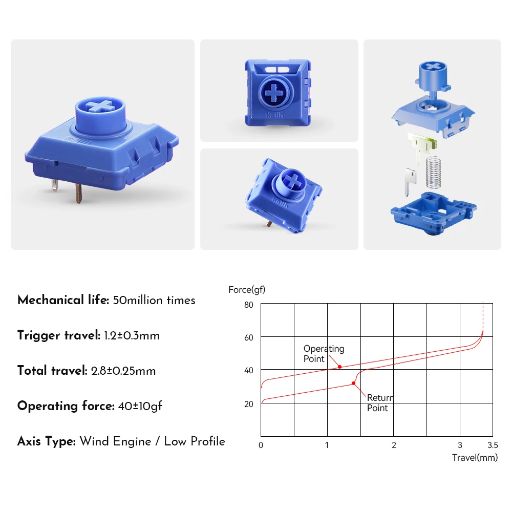 Haute42 Kailh Low Profile Shadow Hunting Switch / Windmotorschakelaar voor hendelloze Hitbox-controller Mechanische toetsenbordschakelaar