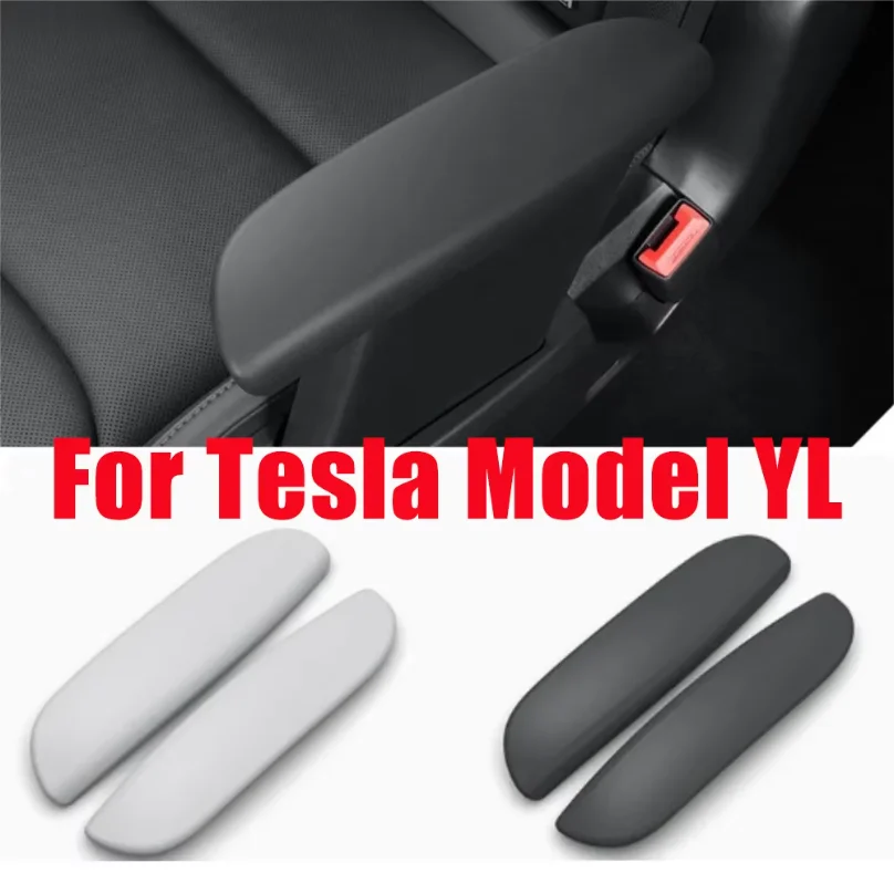 New 1Pair Car Handrail Silicone Protective Gloves For Tesla Model YL 2025+ Second Row Armrest Protective Cover Car Accessories
