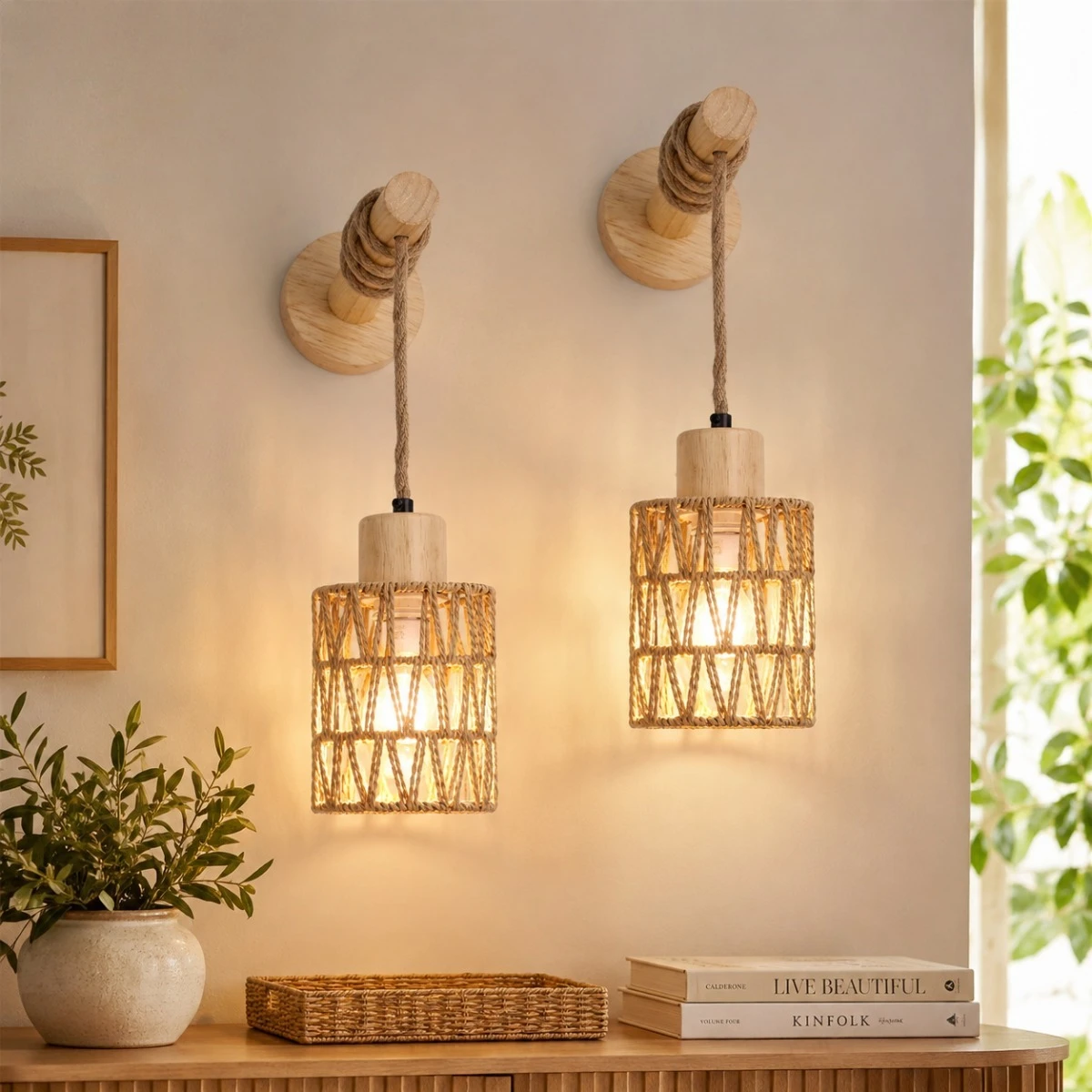 joyinled-japanese-style-woven-paper-rope-wall-sconce-wood-grain-finish-iron-body-basket-shade-e27-wall-light-fixtures-1-2-3-pack