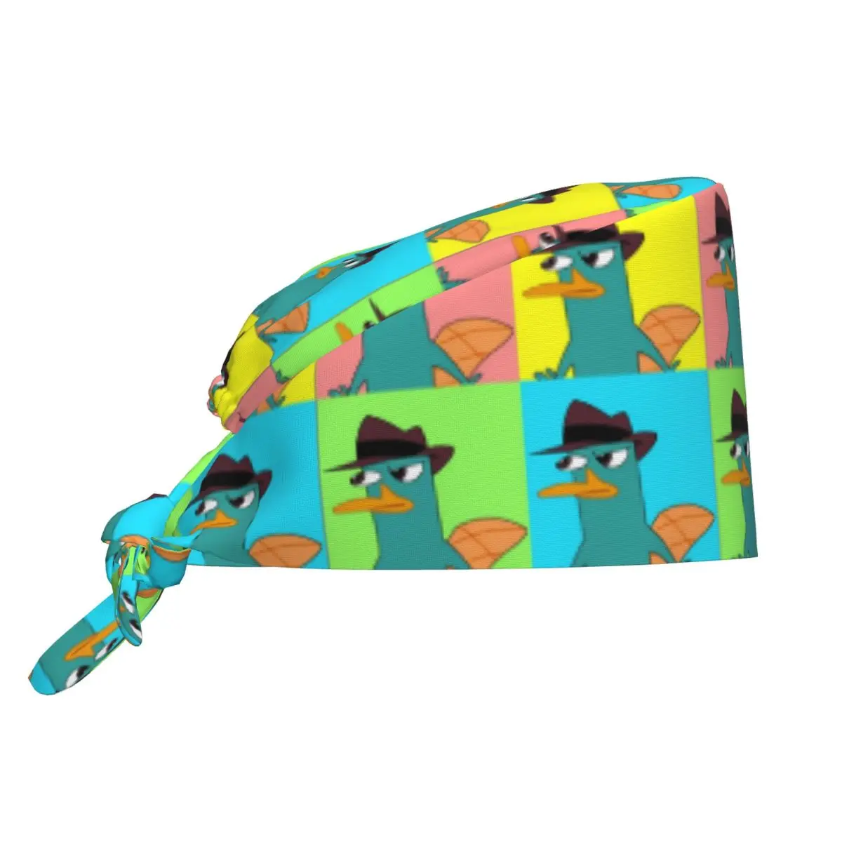 

Perry The Platypus Коллаж Уход за медсестрой Хирургические шапочки Мультфильм Агентство по уходу за домашними животными Ветеринар Медицинские рабочие шапки Кепка унисекс Скрабы Кепка