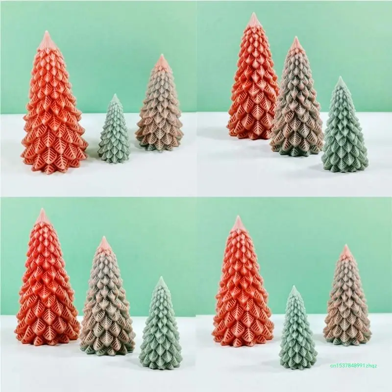 3D Christmas Tree Mold for DIY Scented Resin Plaster Silicone Mould Scented Making Home Decorations