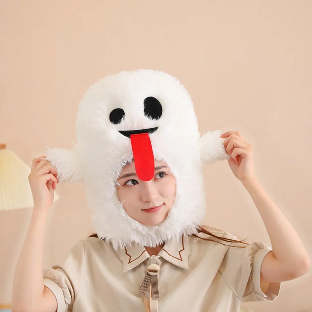 

Ghost Hat Costume Adult Size Funny Ghost Party Costume Hat Shape Headwear Photo Prop Cartoon Shape Headwear