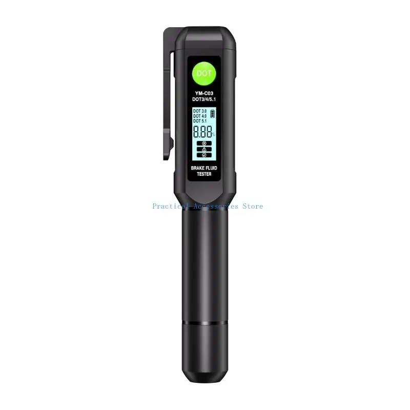 

U75E Universal Car Brake Fluid Tester Detect Moisture Level in DOT3 DOT4 DOT5 Waterproof Design Auto Power Saving for Vehicle