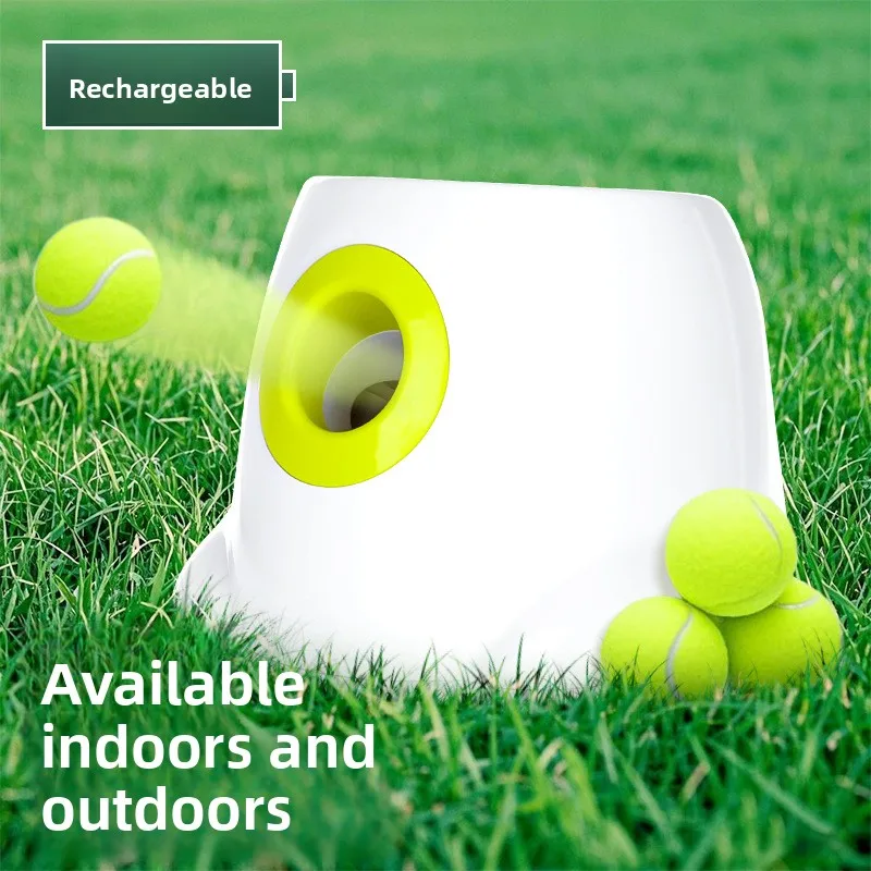 Rechargeable Automatic Dog Ball Launcher Tennis Thrower for Border Collie Pet Exercise