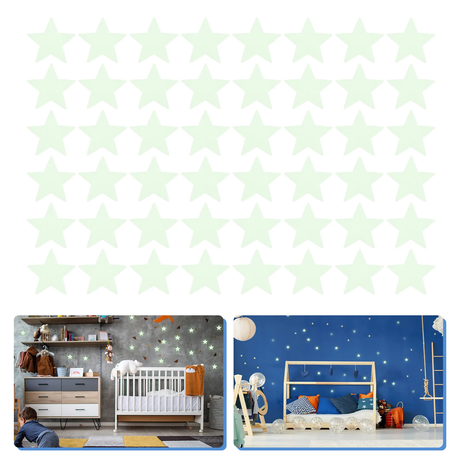 

500Pcs Glow Star Stickers Luminous Wall Decals Peel and Stickers Night Glow Room Decoration Luminous Wall Sticker