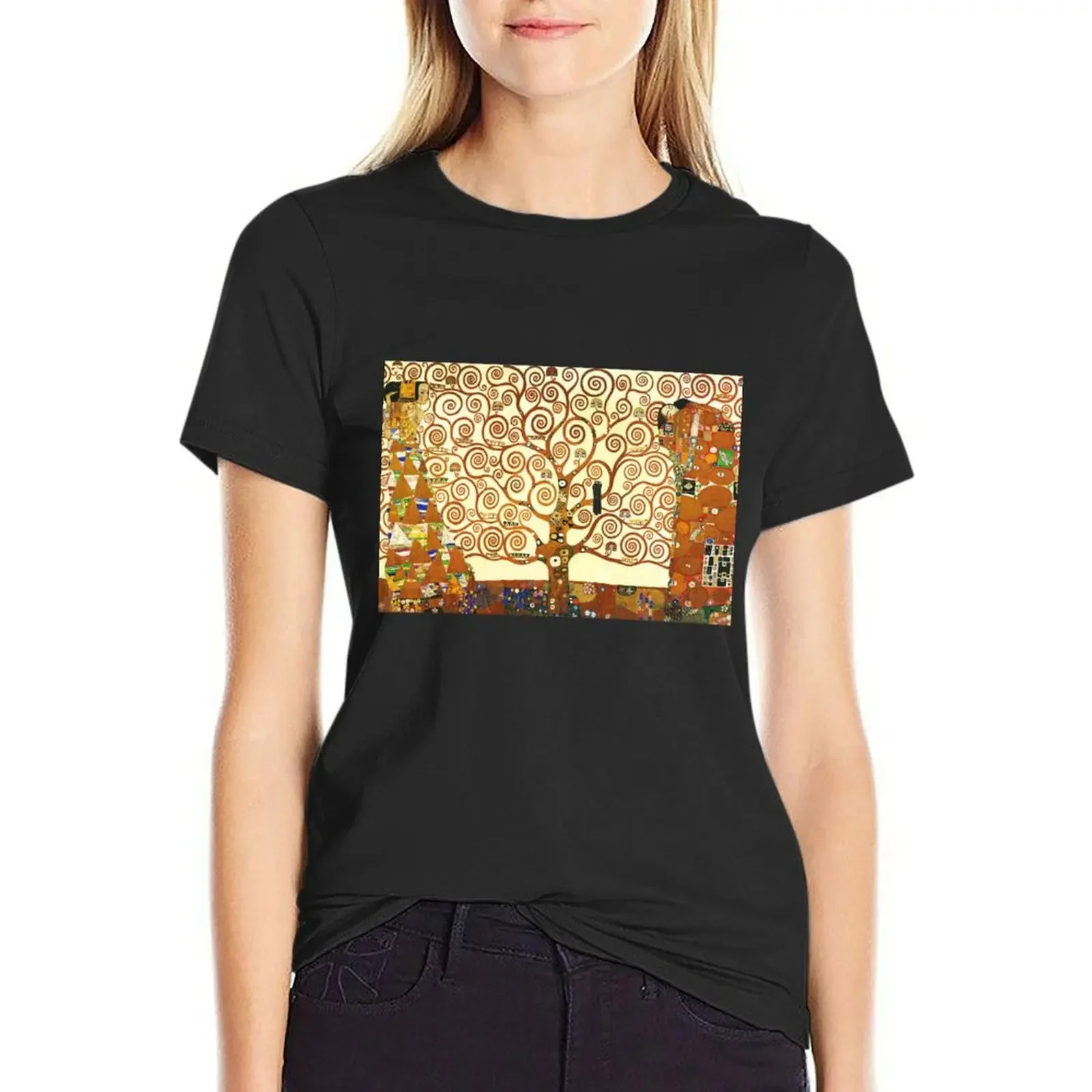 

HD The Tree of Life, 1905 by Gustav Klimt - HIGH DEFINITION T-Shirt Short sleeve tee hippie clothes vintage Blouse Woman clothes