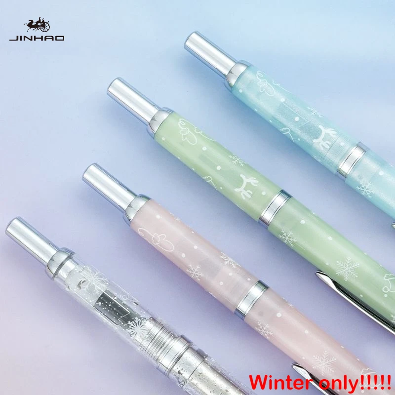 

Зимняя лимитированная серия! Ручка-авторучка JINHAO 20 с выдвижным механизмом, перья 03 EF F, чернильная ручка для письма, канцелярские товары для офиса и школы