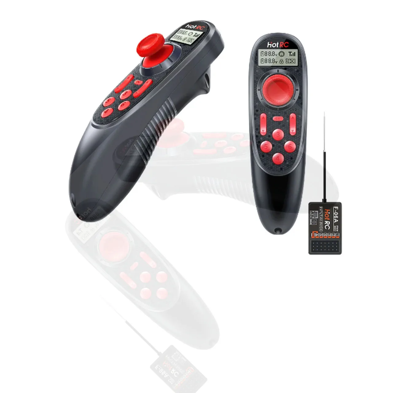 HOTRC DS-600 DS600 CH 2.4GHz FHSS Radio System Transmitter Remote Controller PWM GFSK 6CH F-06A Receiver For RC Boat