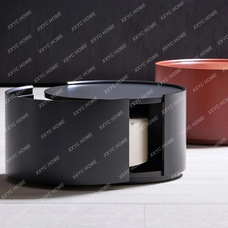 Modern minimalist round bedside table Italian minimalist bedroom locker