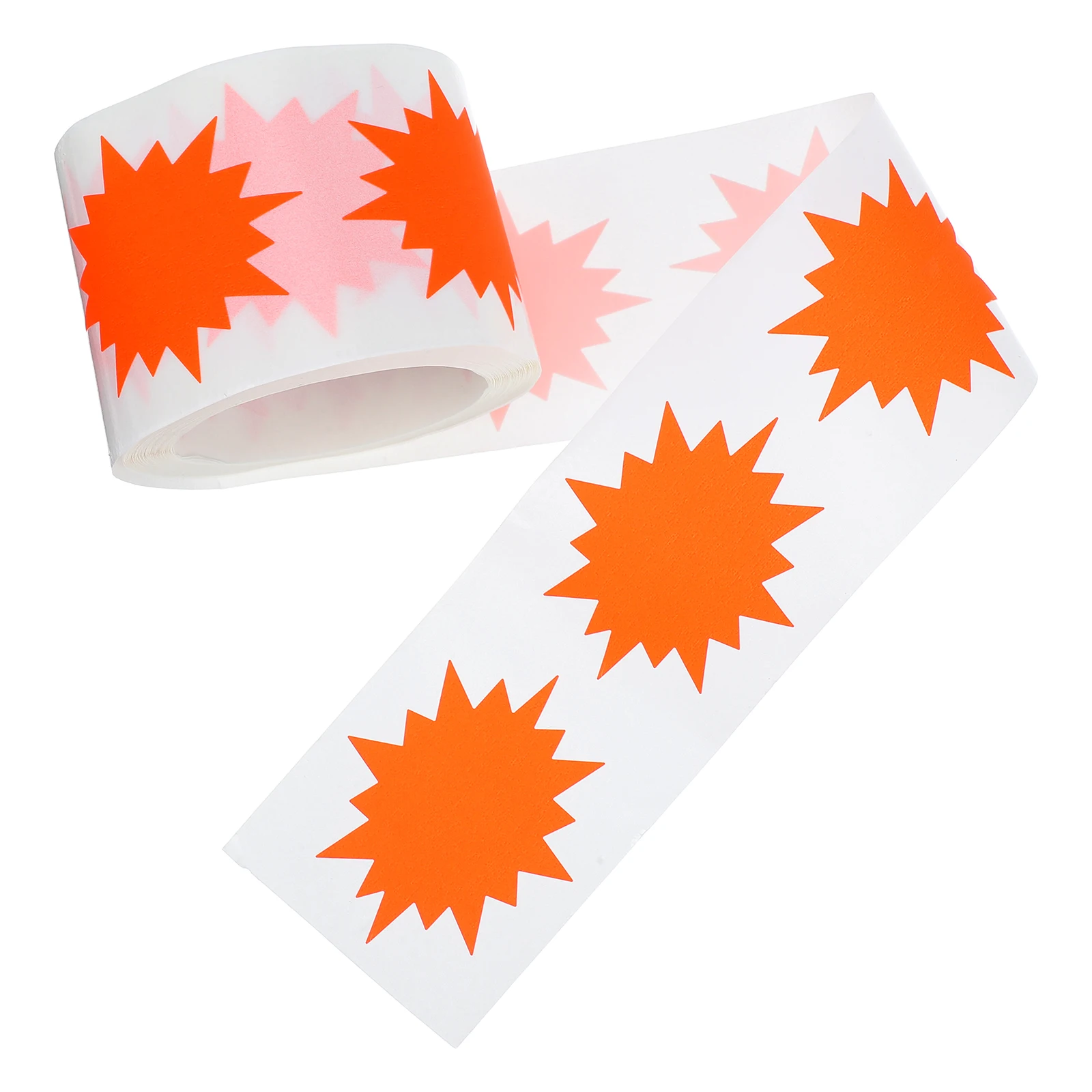

2 Inch Large Fluorescent Explosion Shape Adhesive Price Tags for Retail Store Display Colored Merchandise Sticker Labels Sale