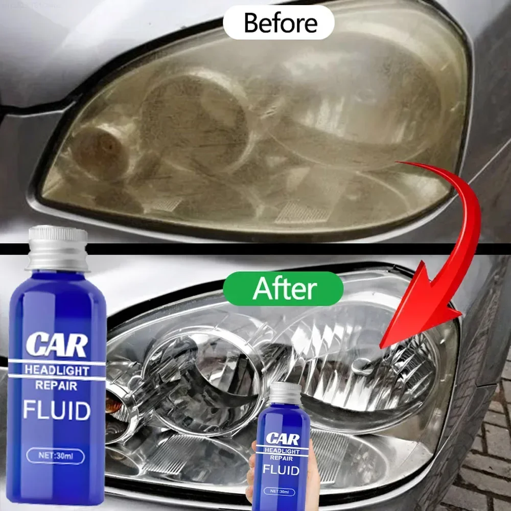 10/30/50ml Car Headlight Repair Liquid Cleaning Agent Kits Auto Headlights Polishing Anti-Scratch and Maintenance Retreading Set