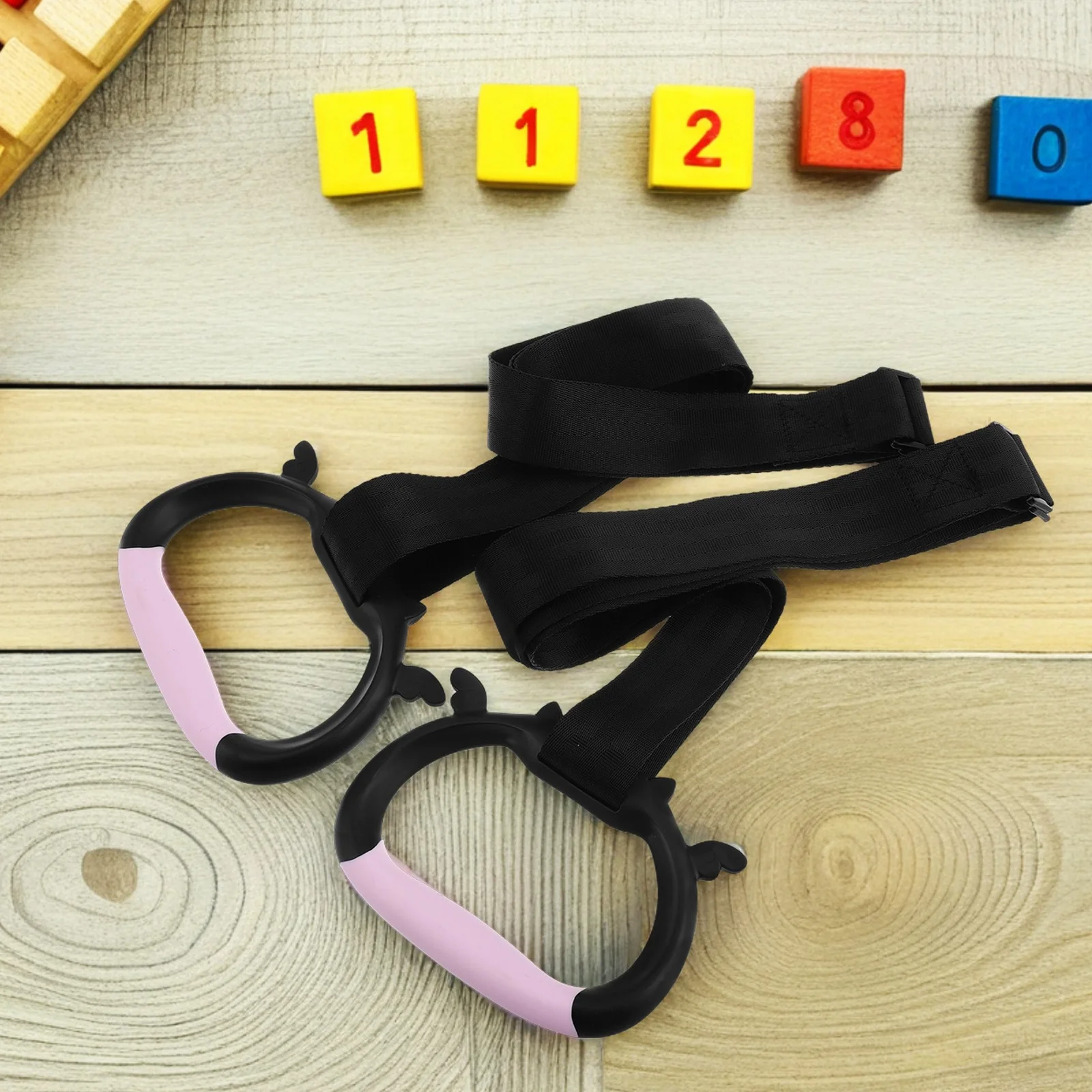 

2pcs Children'S Pull Up Rings 1.5M Adjustable Baby Pull Ring Set For Bed Indoor Fitness Training Toddler Play Gym Exercise