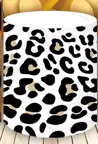 Fondo redondo del Rey León Simba, Fondo de cumpleaños de Timon Pumba, patrón de piel de Animal, cubierta cilíndrica impresa, decoración, accesorio para fotografía