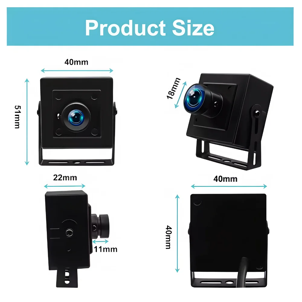 ELP 5MP Aptina MI5100 CMOS Camera Module 100 Degree No Distortion USB2.0 Free Driver Webcam for Barcode Scanner