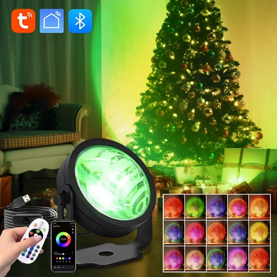 

Tuya Smart Projection Light Remote Control APP Connection Holiday Party Bedroom Halo Projection Selfie Background Lighting